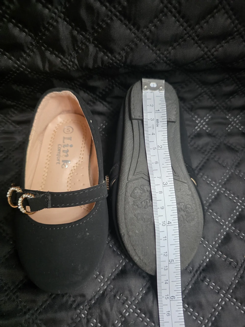 Link Comfort Black Mary Jane Toddler Dress Shoes Size 5